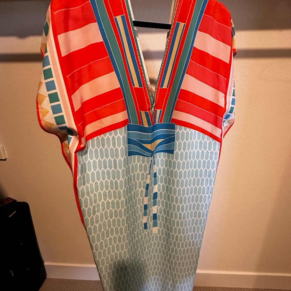 Colorful Geometric Kaftan Dress